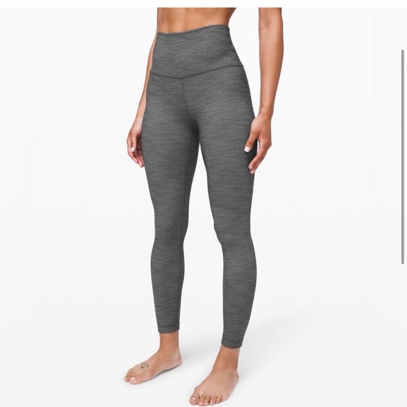 NWOT Lululemon Align Pant Mini Heathered Herringbone Heathered Black 4 - Picture 3 of 10